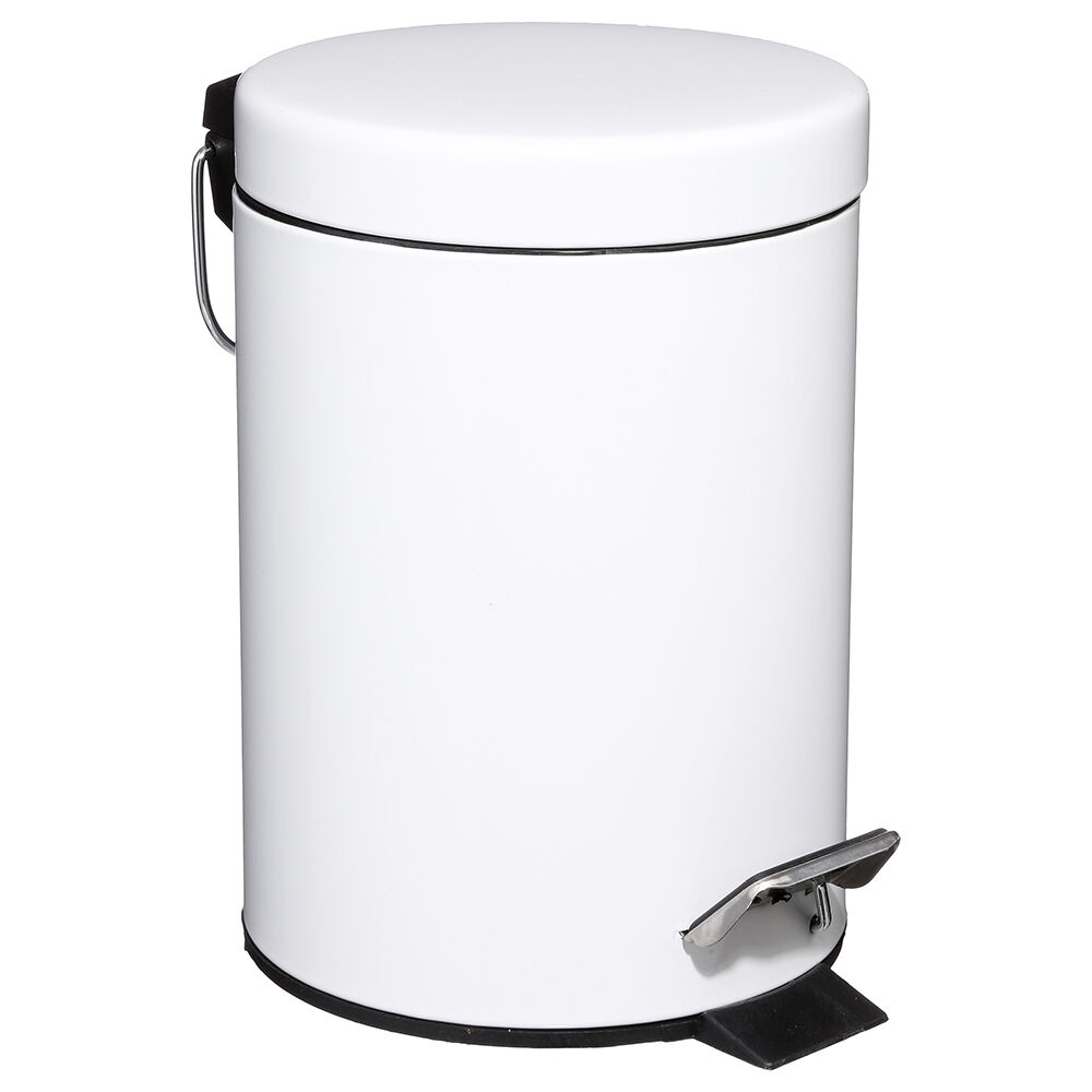 Balde wc branco metal 3l