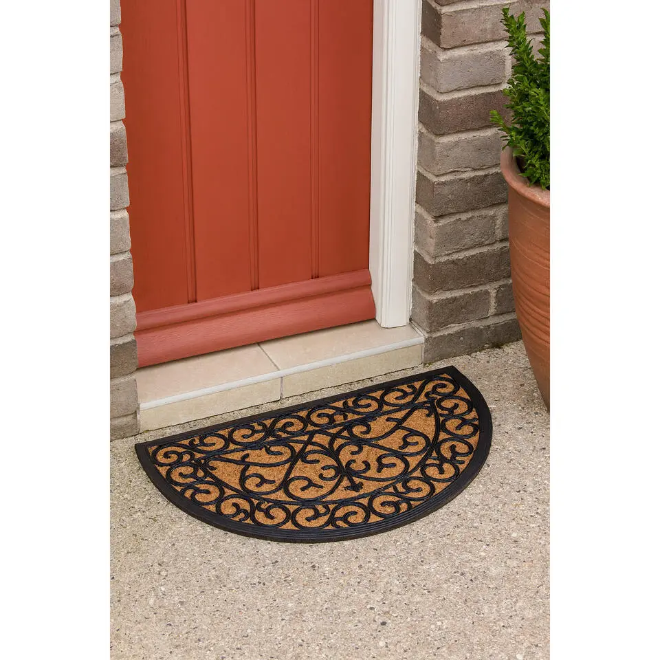 Best for Boots Deurmat - halfrond - kokos en rubber - 75 x 45 cm