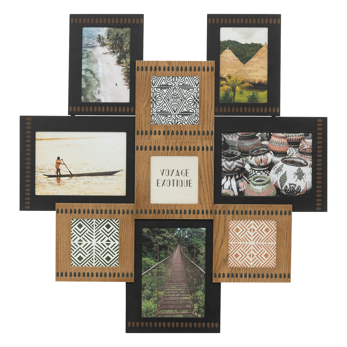 Multimoldura PAULA bege e preto em mdf