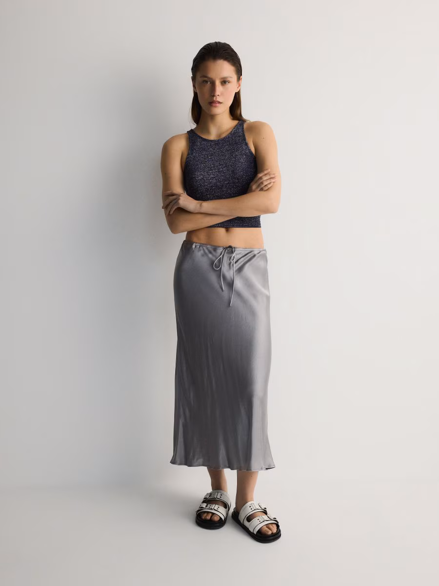 Viscose Midi Skirt