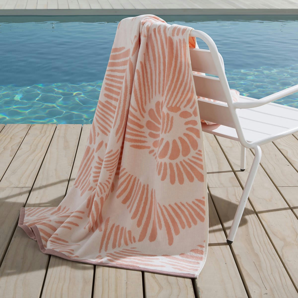 ALIZÉ - Drap de plage coton orange 100x180 cm