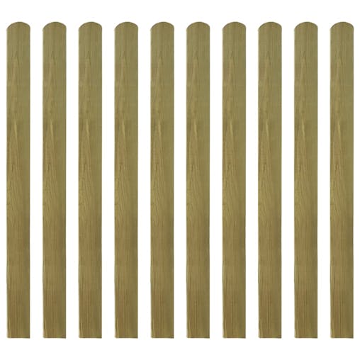 NNEVL 30 pcs Impregnated Fence Slats Wood 120 cm