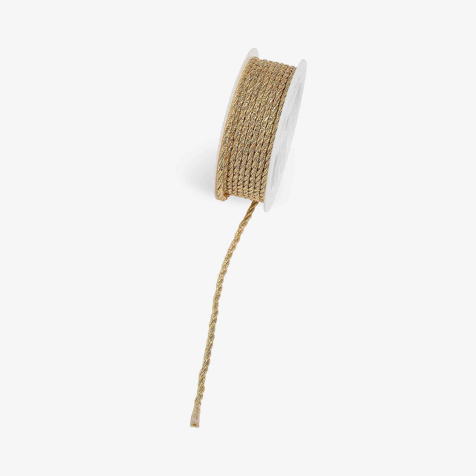 Kordel Glitzer Gold,L 5.000 x B 3 mm