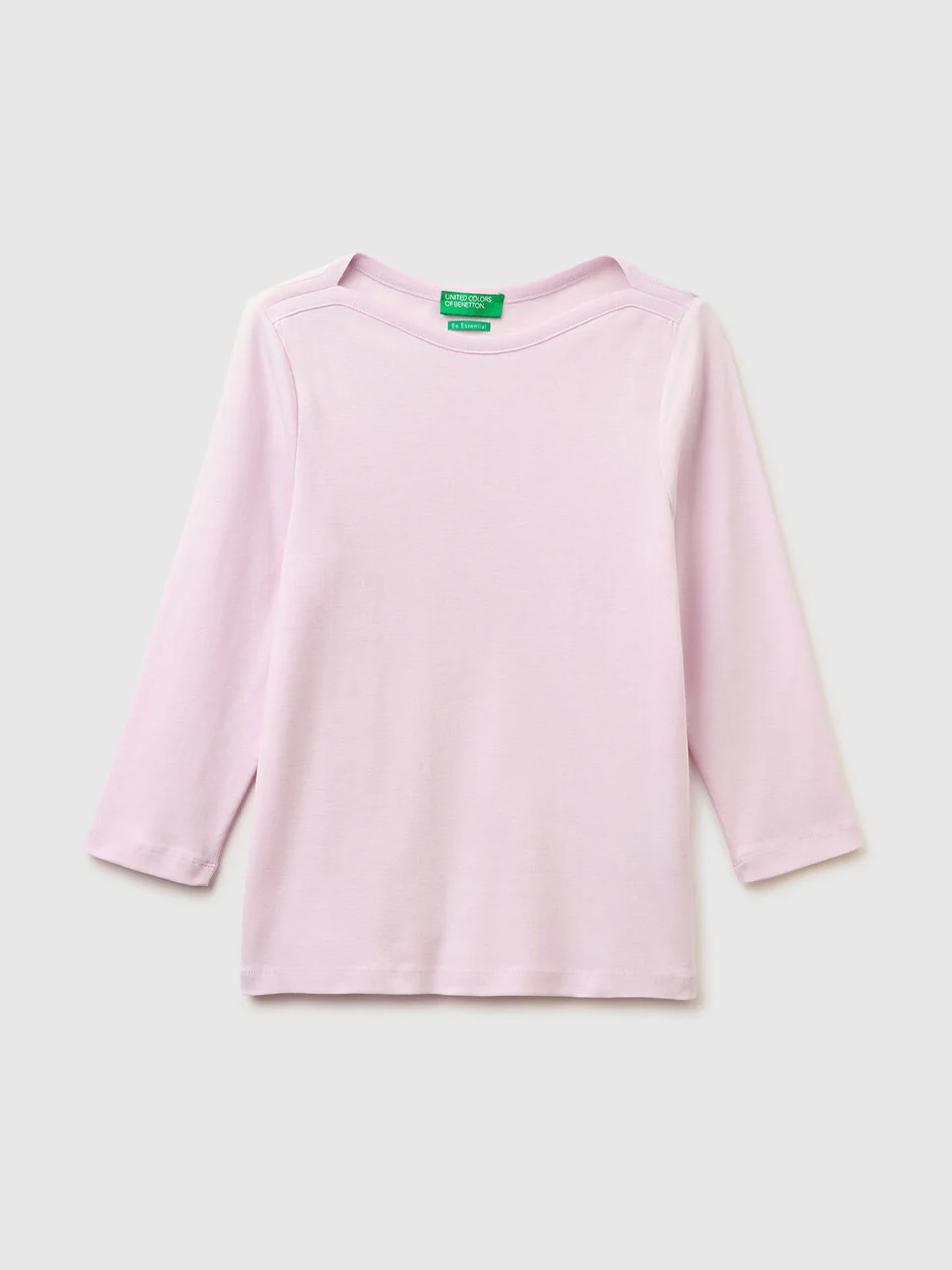 Slim fit t-shirt with boat neck