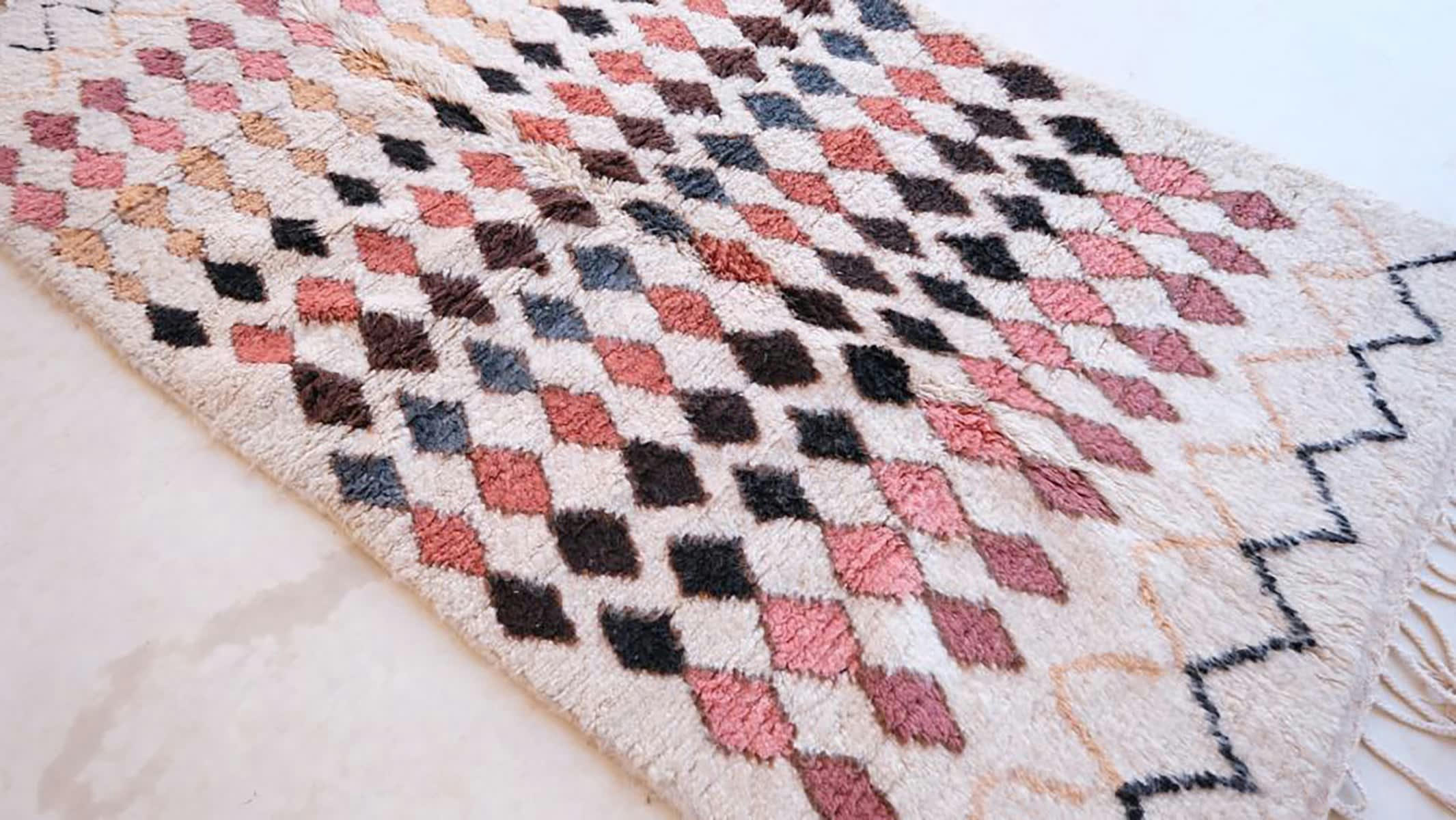 BERBERE - Tapis Berbere marocain pure laine 145x261