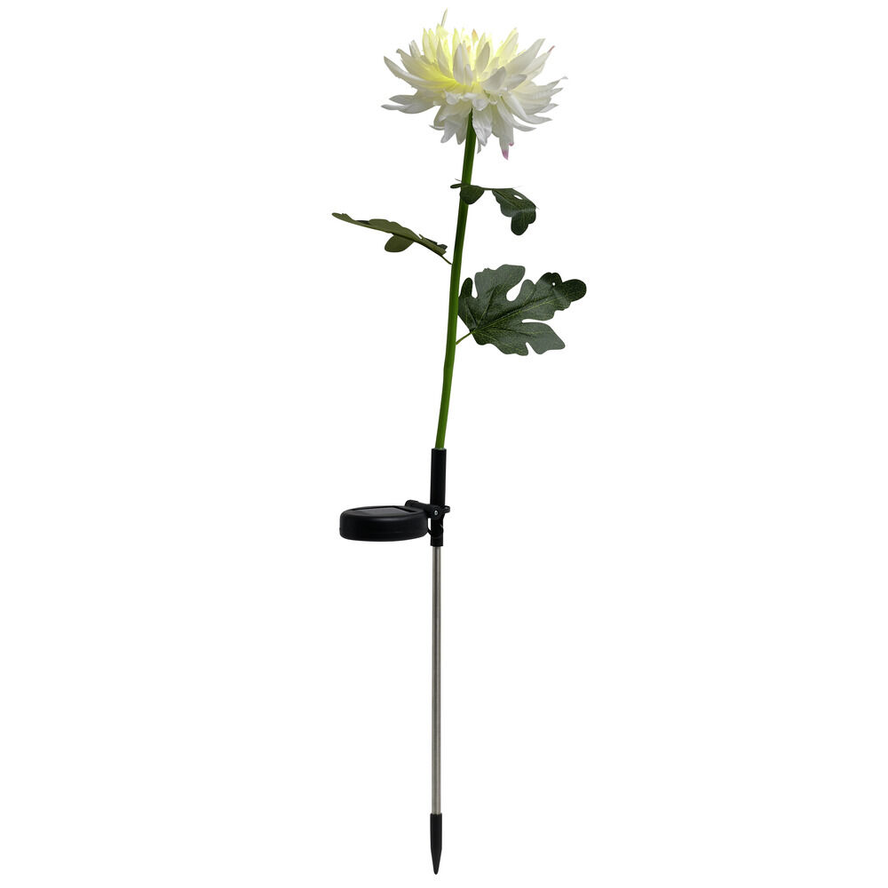 Borne solaire à planter forme pivoine H70cm