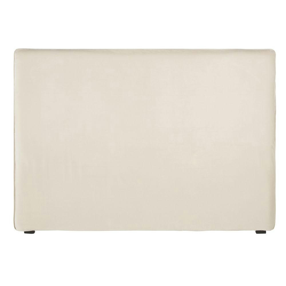 MORPHEE - Housse tête de lit 180 en velours beige