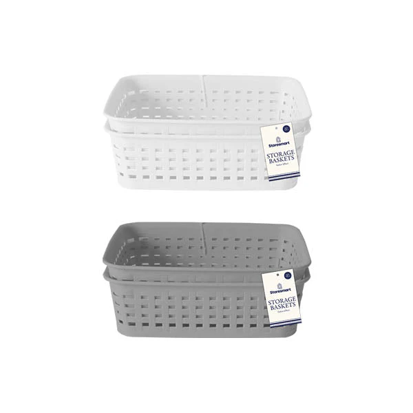 Storesmart Rattan Storage Basket 2 Pack