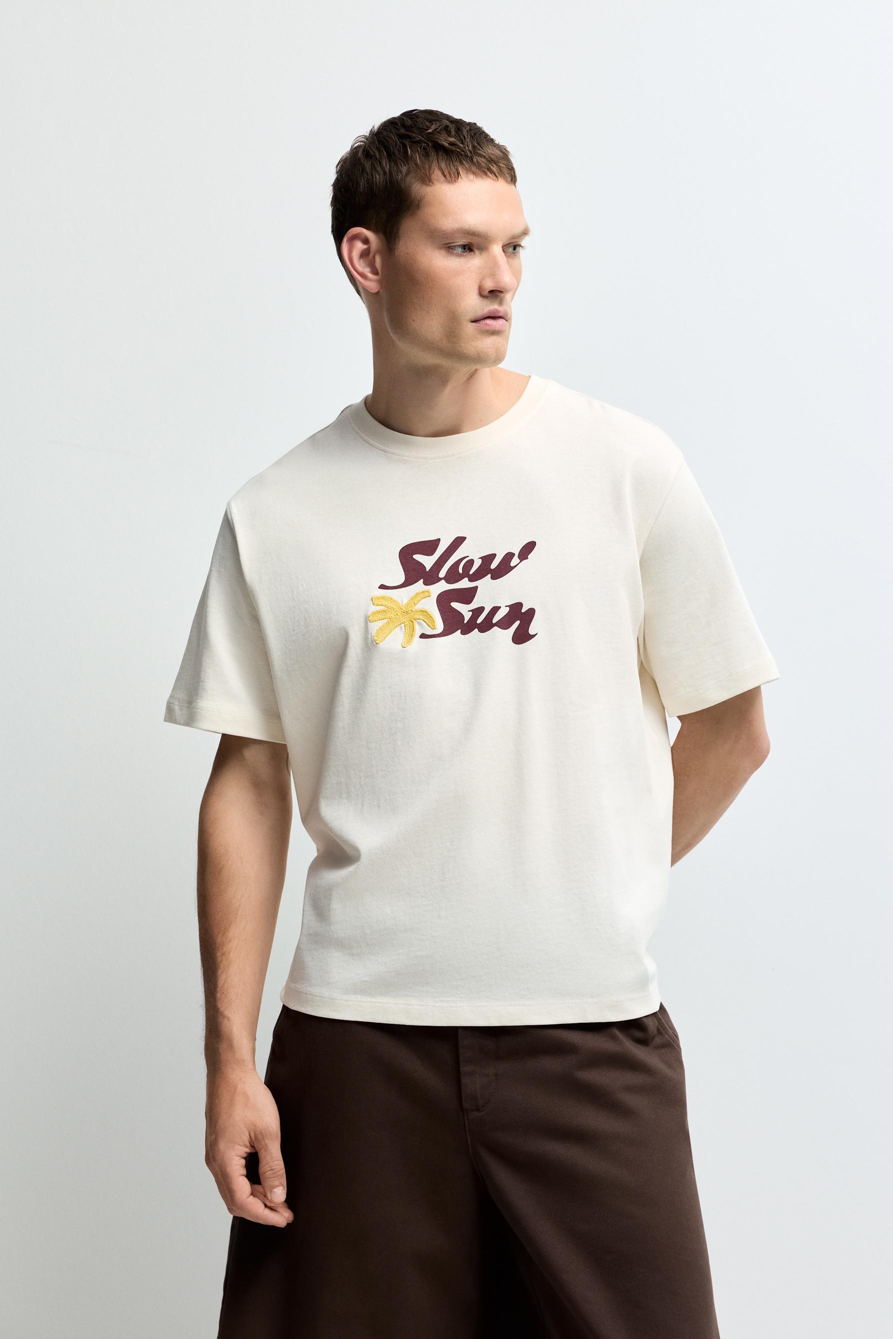 Camiseta bordado texto