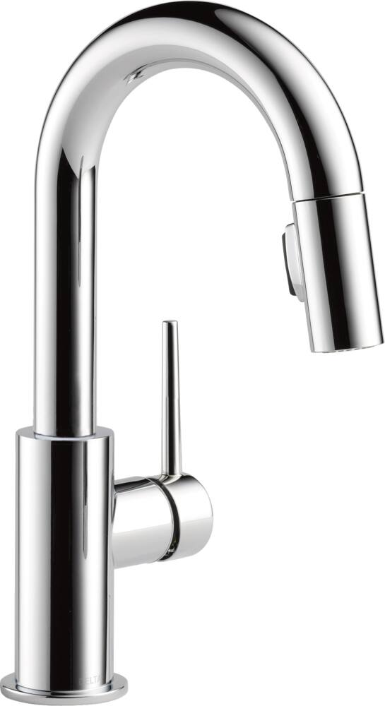 Delta Faucet Trinsic Single Handle High Arc Pull Down Bar/Prep Kitchen Faucet, Assorted Finishes