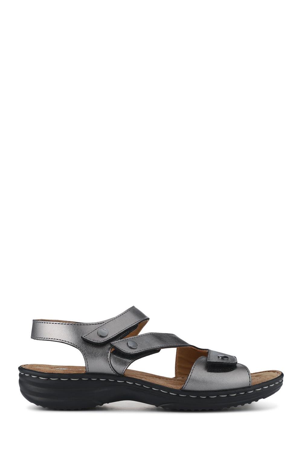 Pavers Touch-Fasten Cushioned Leather Sandals