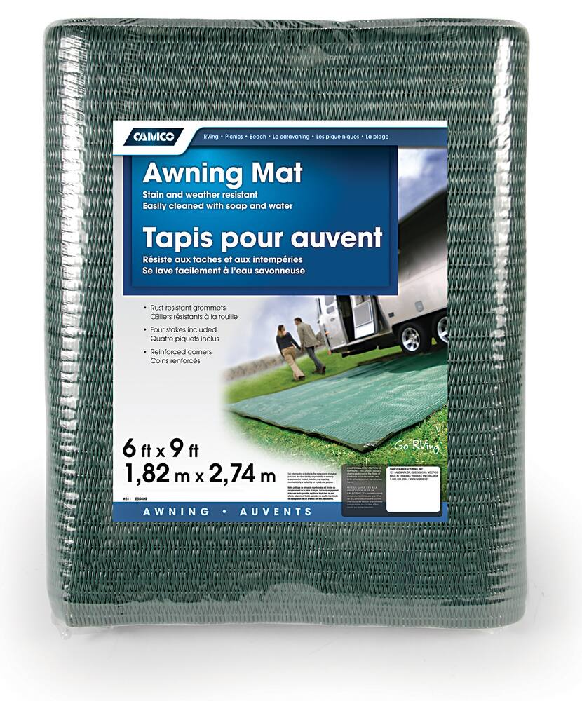 CAMCO RV Leisure Mat 6 x 9-ft, Brown
