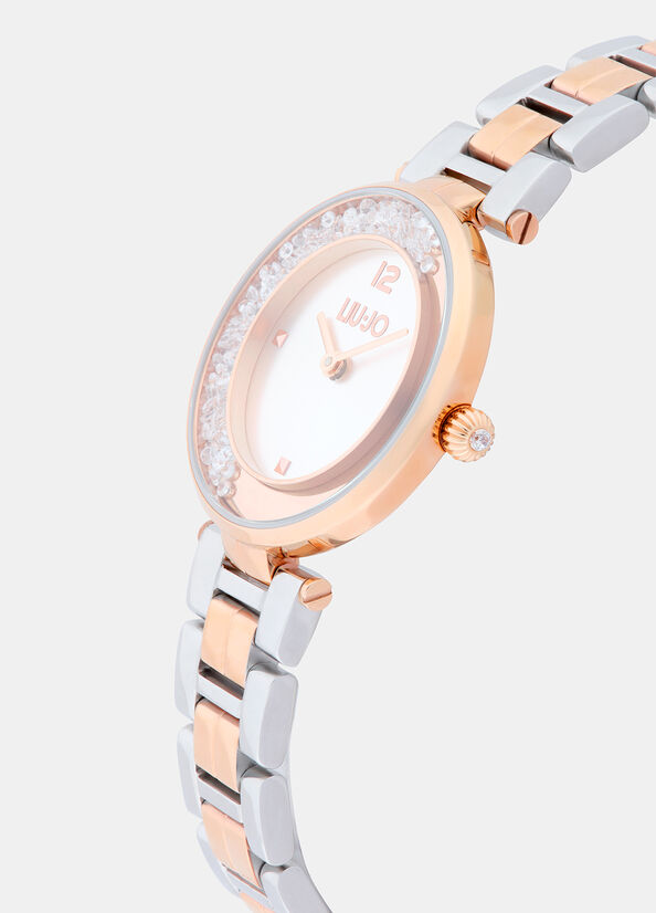 Orologio in acciaio con brill