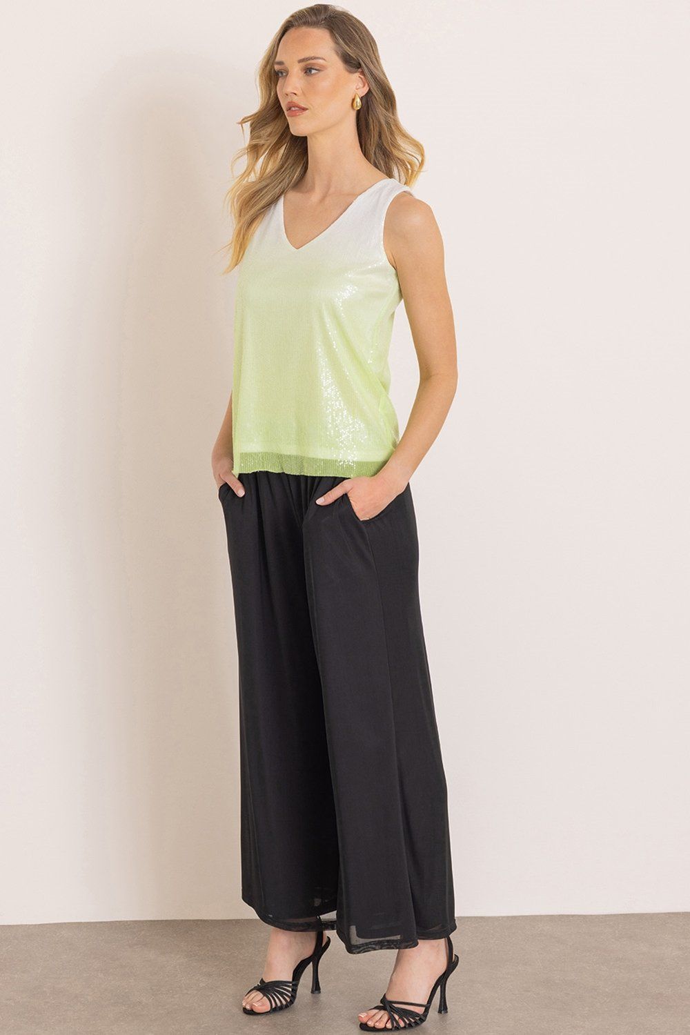 Klass. Ombre Sequinned Sleeveless Top
