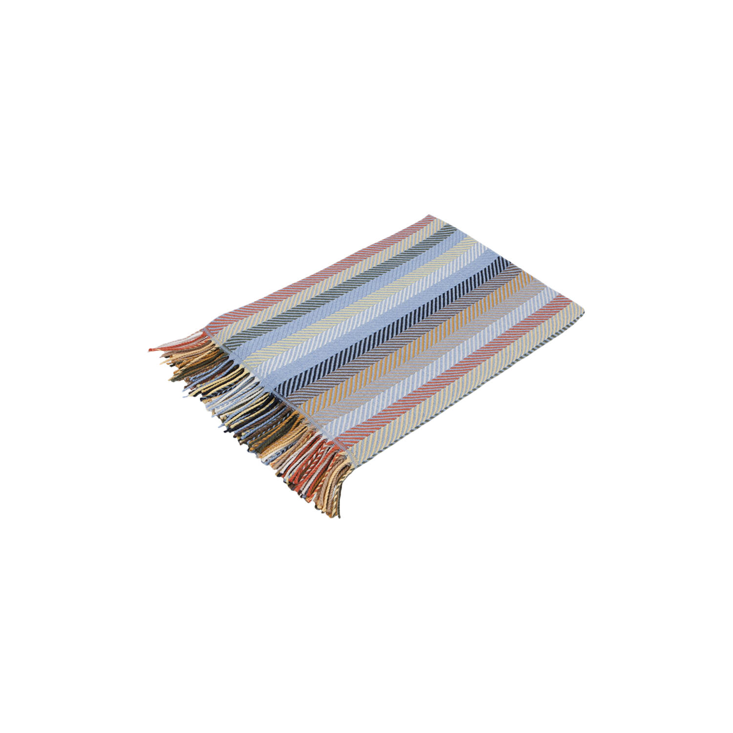 Stribet plaid, bl&aring;