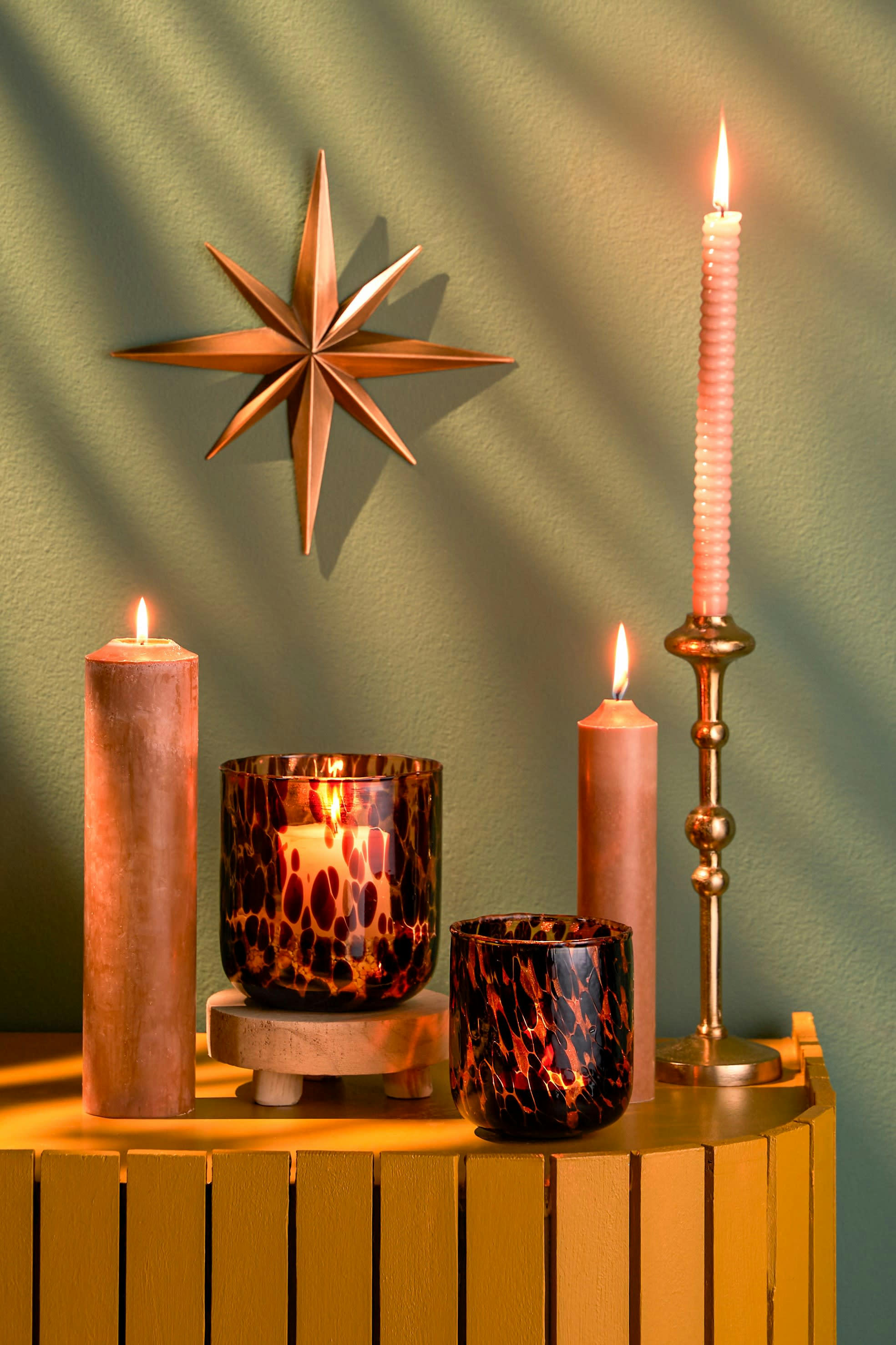 CANTO - Bougeoir en aluminium dóre H30