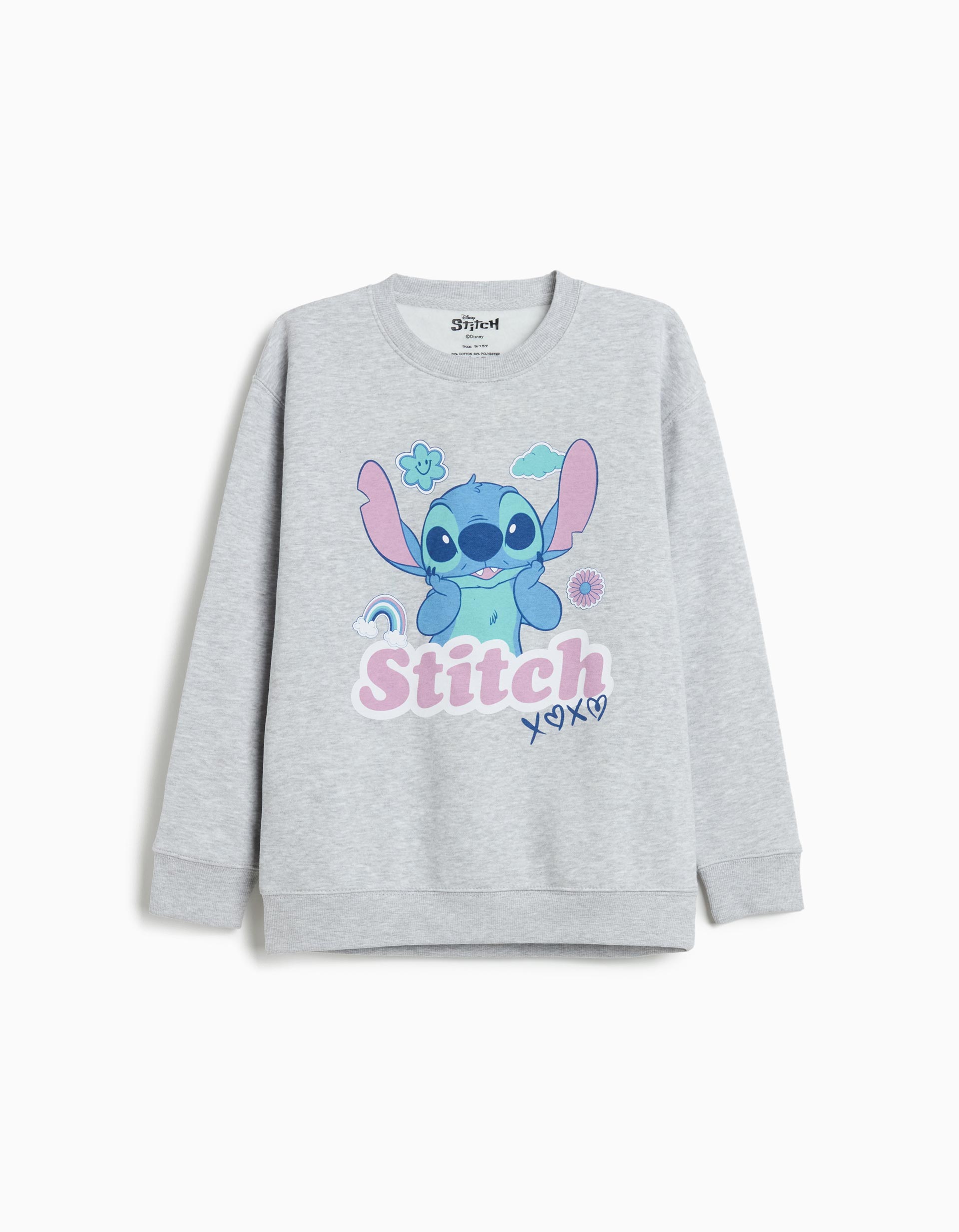 Sweatshirt 'Stitch' ©Disney, Menina, Cinzento Claro