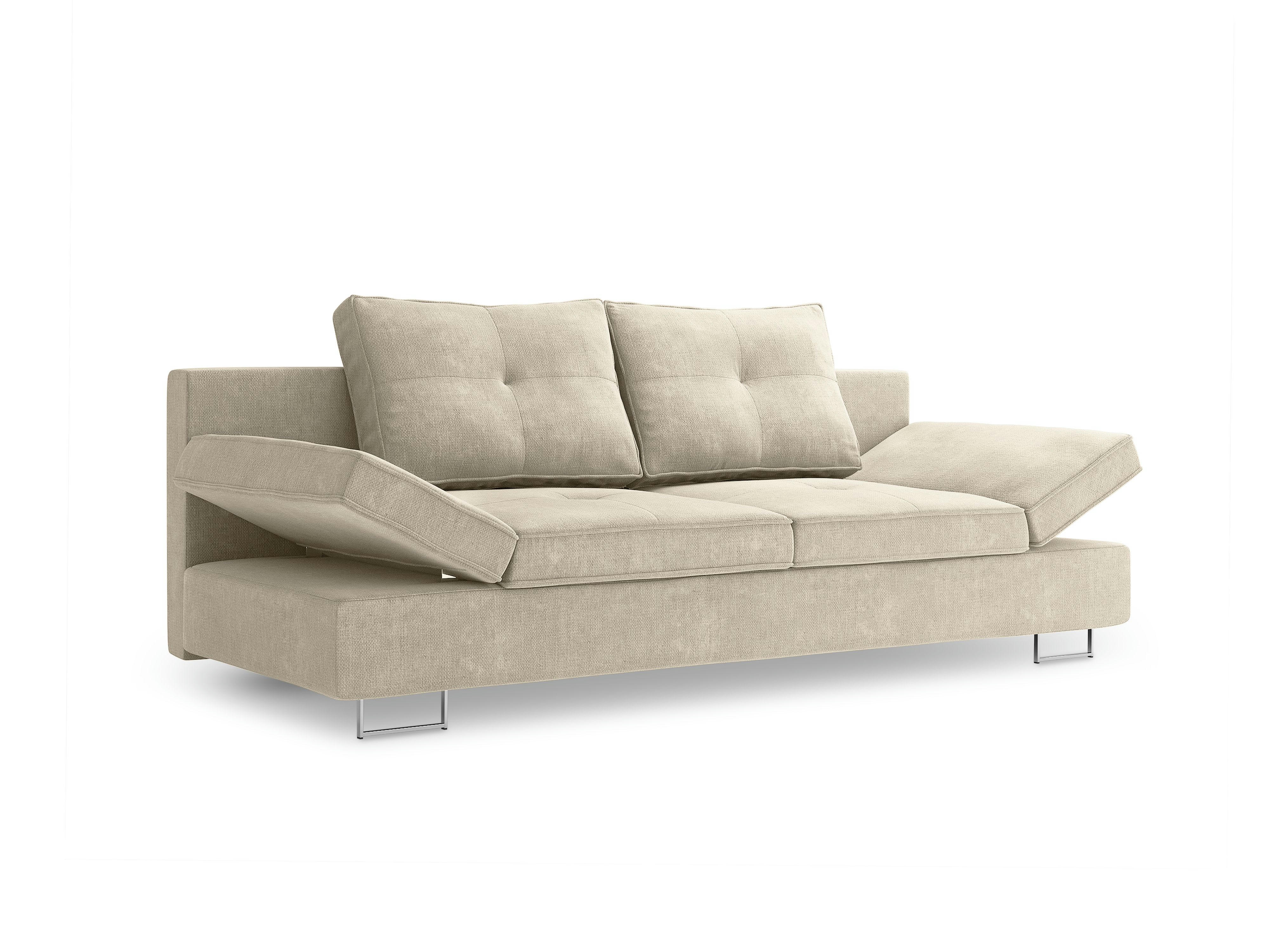 ZIRCON - Canapé 2 places en tissu structuré beige