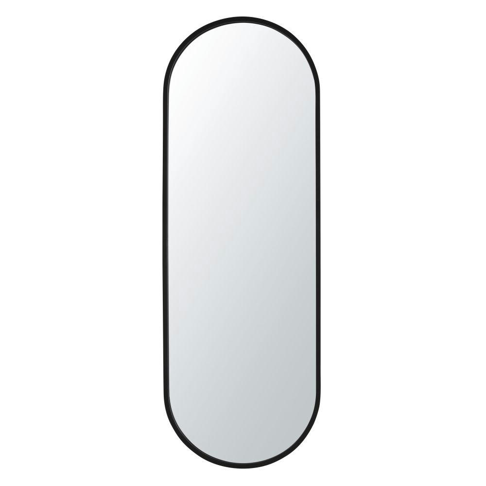 ANDREA - Miroir ovale en métal noir 41x120