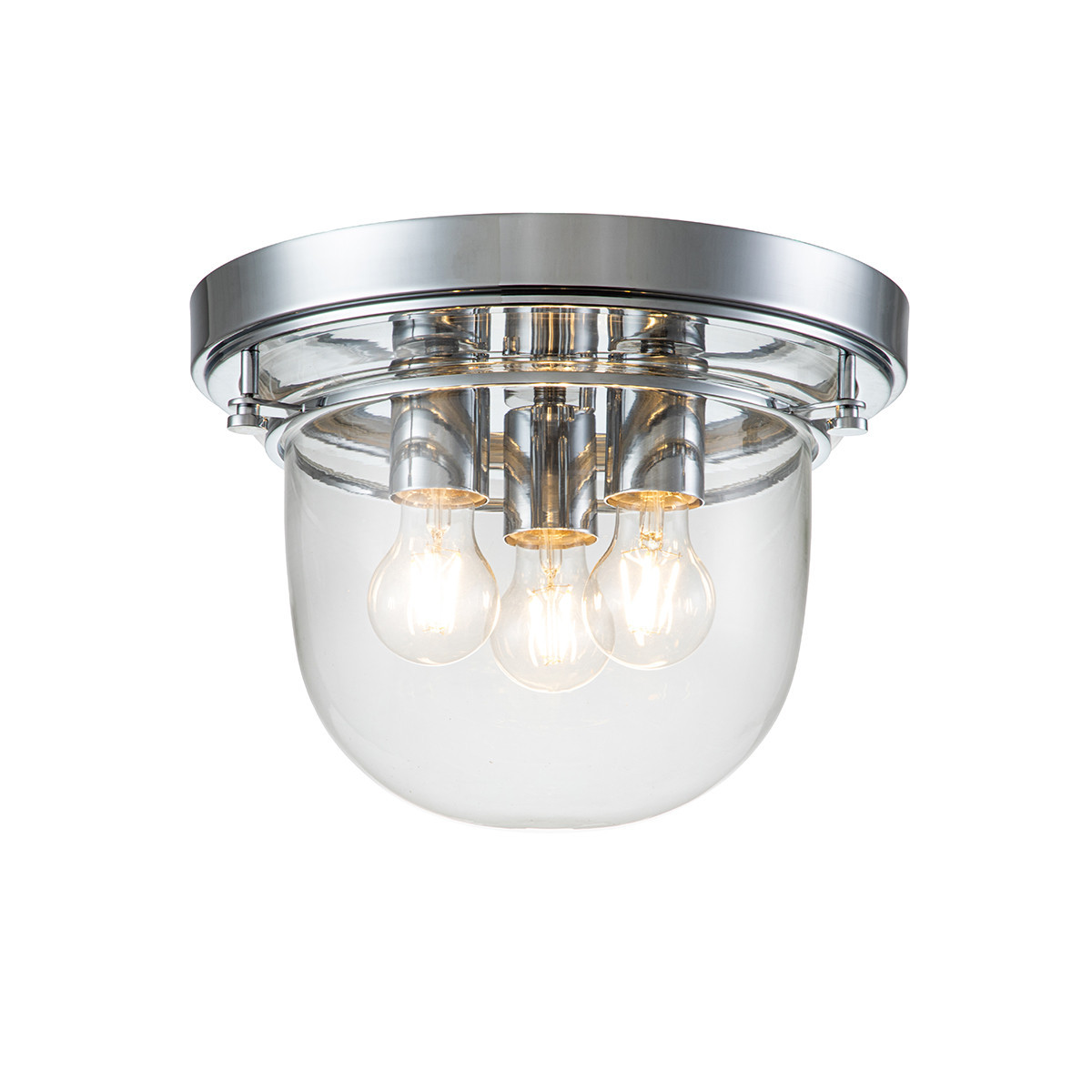 Plafonsrebrny okrągły 33cm Whistling 3xE27x40W IP44 Quoizel