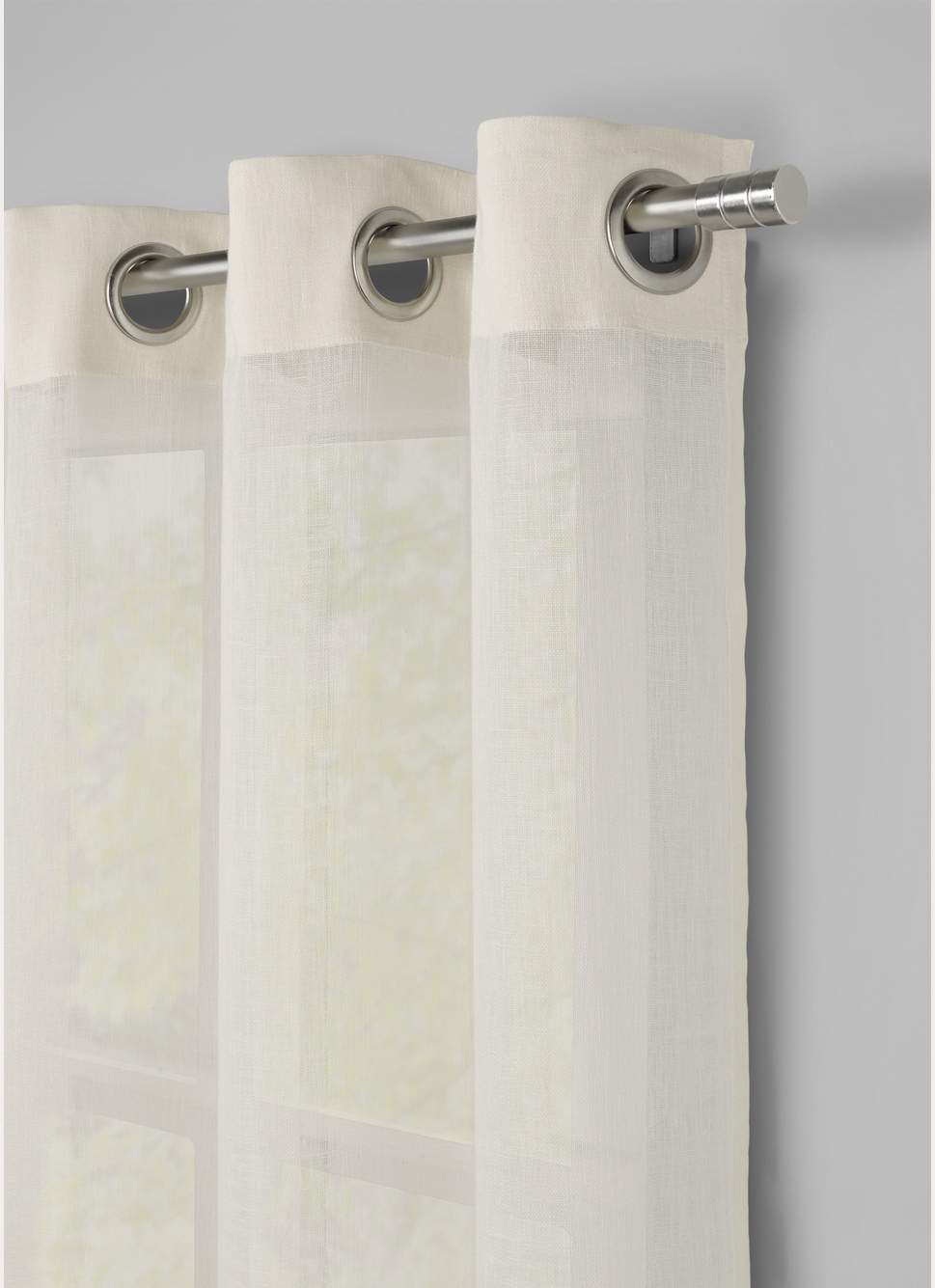 VOILAGE UNI EN LIN LAURA GRIS