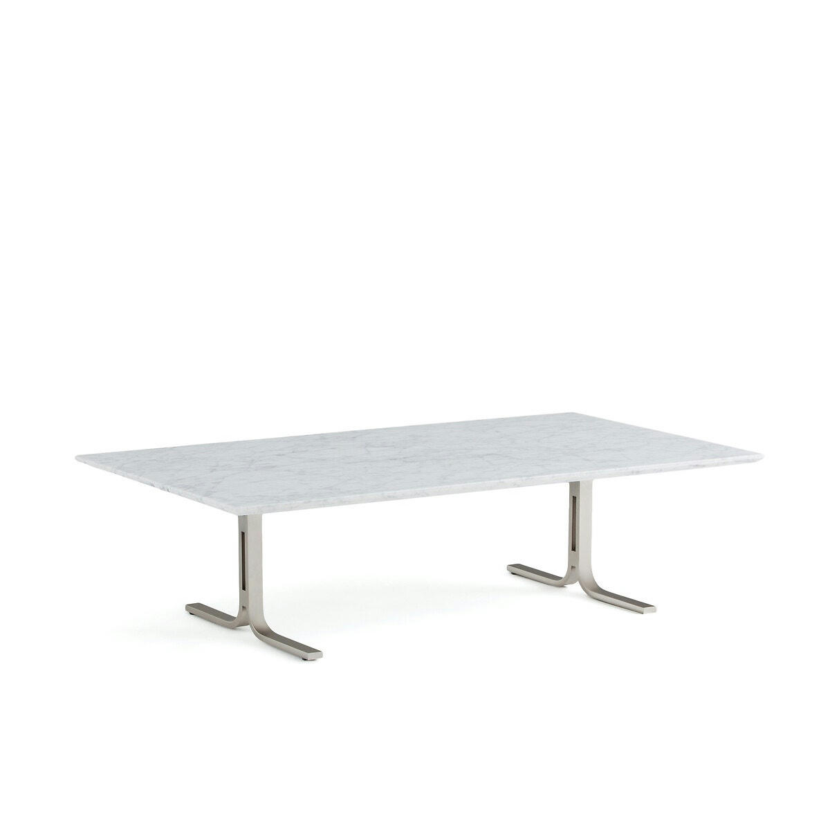 Table basse rectangulaire marbre et métal, Belno