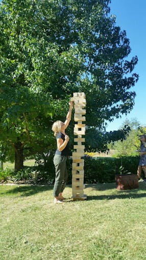 Premium Deluxe Jenjo Tumbling Tower (Biggest in Australia)127cm 54 Wooden Blocks