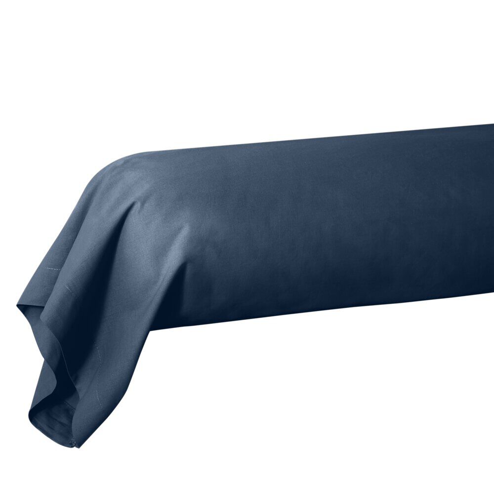 Taie de traversin 85x185cm 100% coton bleu marine