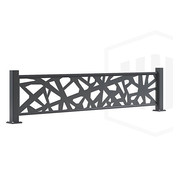 Panneau décoratif extérieur aluminium 40 x 200 cm Gris 7016