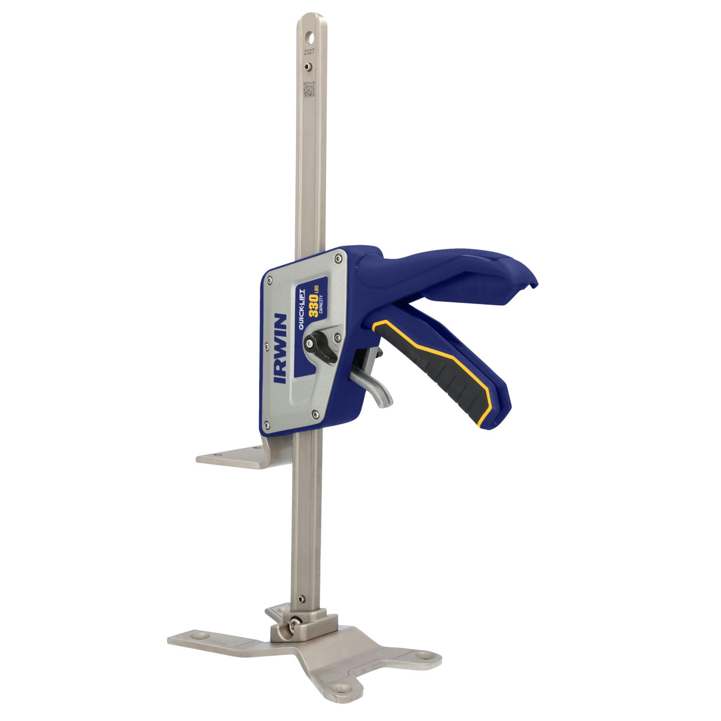 Irwin 330-lb Quick-Lift Manual Heavy-Duty Material Handling Jack & Clamp, 10-in Lift Height, Blue