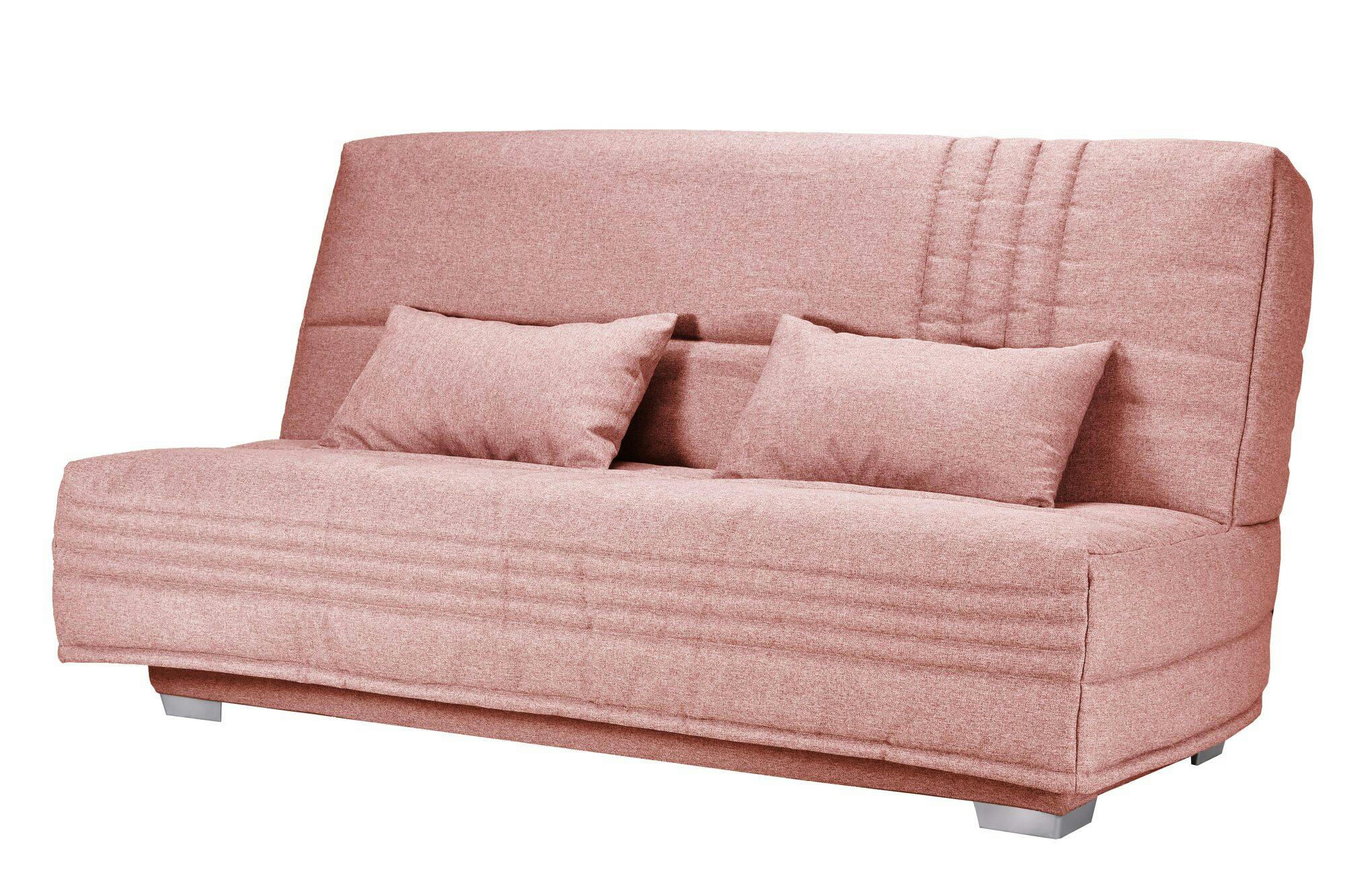 GENAY - Banquette clic-clac avec matelas de 17 cm rose
