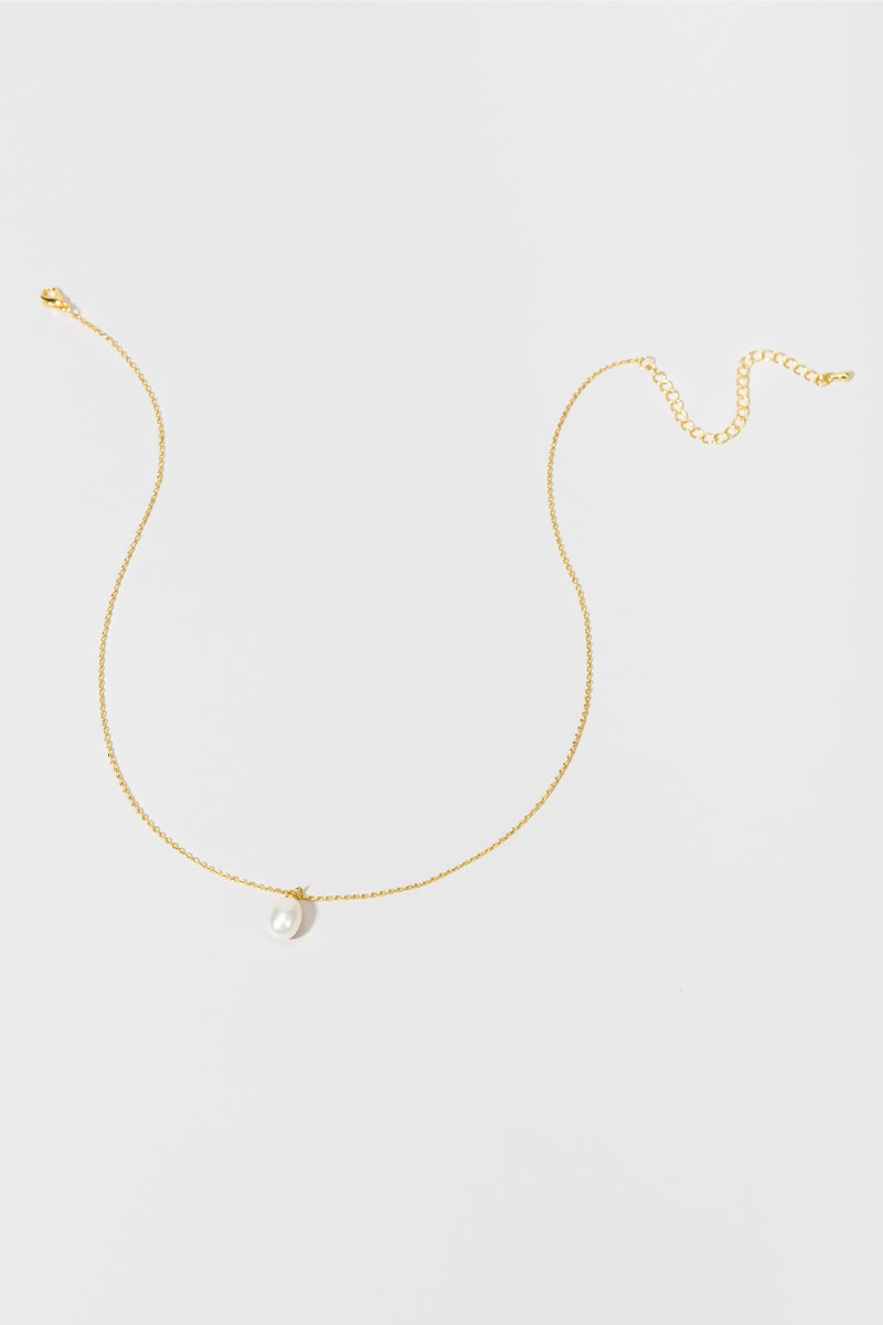 Ellie Freshwater Pearl 14K Gold Dipped Necklace