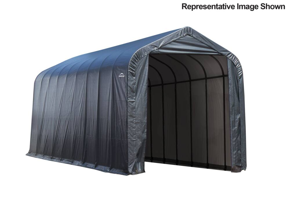 ShelterLogic ShelterCoat™ Water Resistant Peak Portable Garage Shelter w/UV Protection, 14 x 28 x 12-ft
