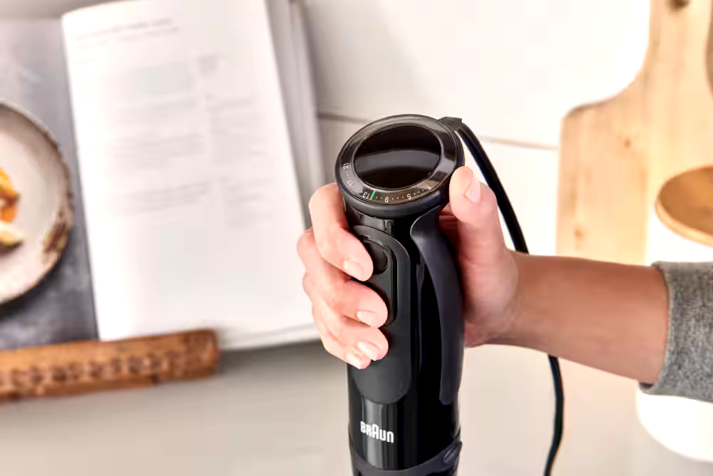 Braun MultiQuick 5 Vario 21 Speed Corded Hand Blender w/ Blending Jar, Black