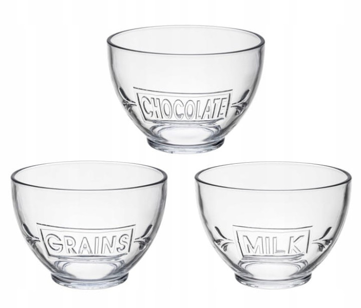 Miska salaterka przezroczysta na przekąski 680 ml 12,7x9 cm