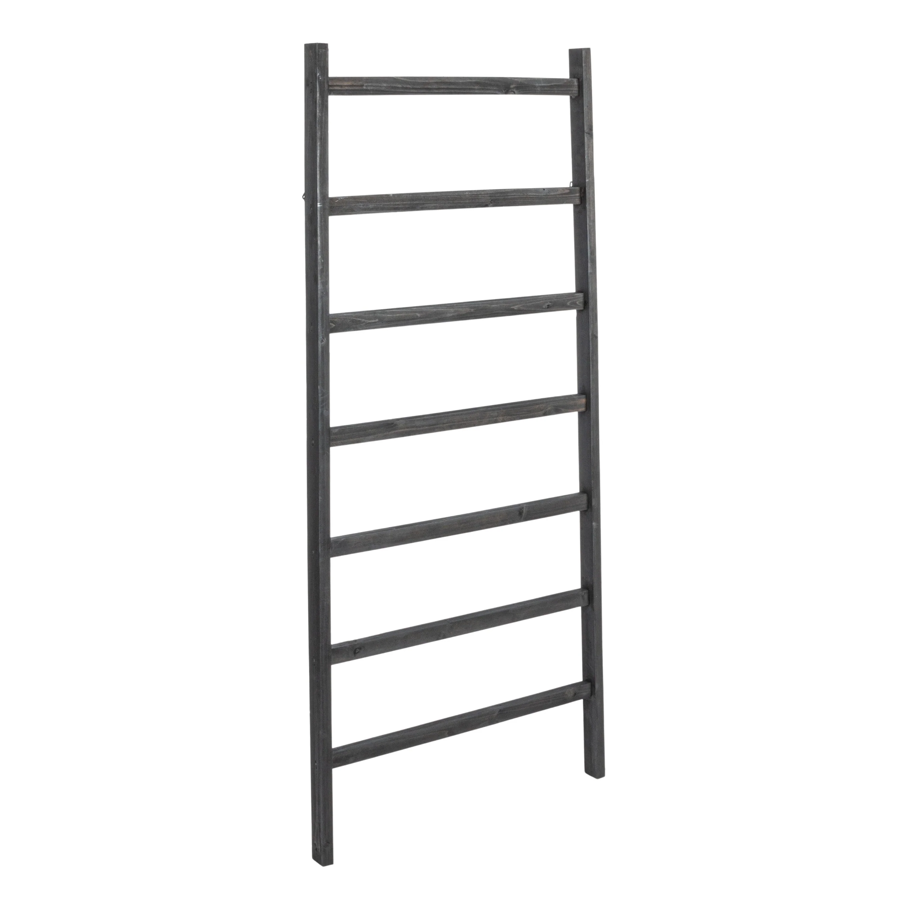 64H Decorative Fir Wood Ladder with 7 Rungs