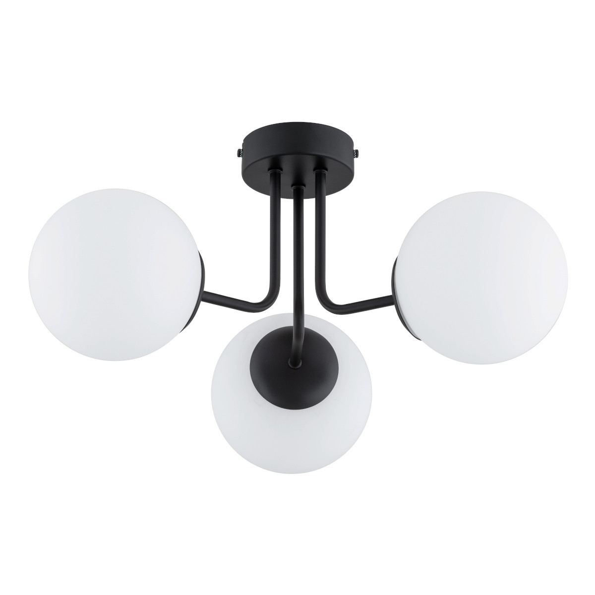Lampa sufitowa czarno-biała PIERO 3xE14x10W wym: 25x45x45 cm Alfa