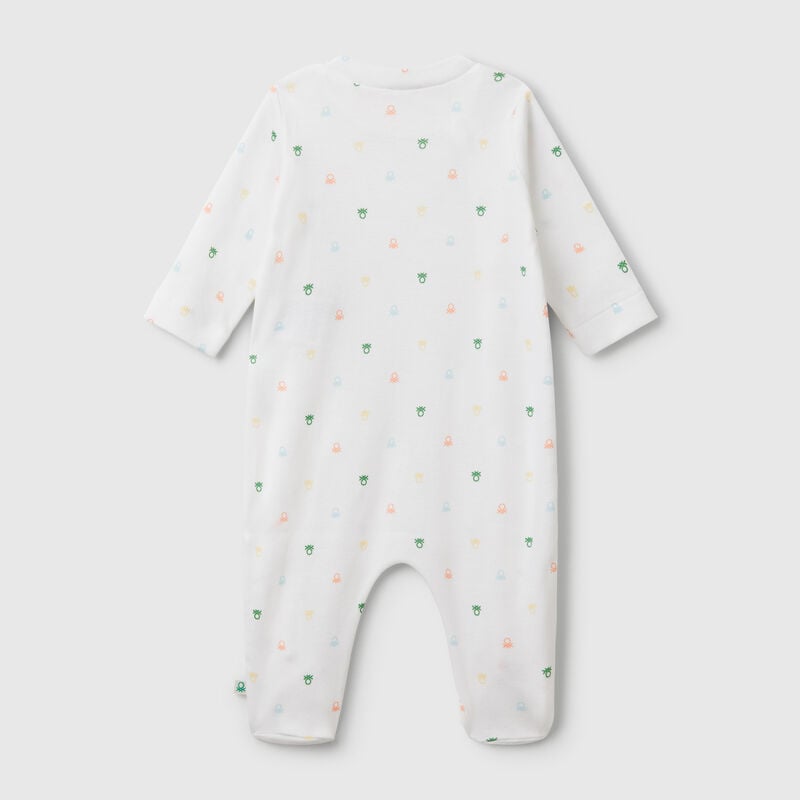 Long onesie with floral print