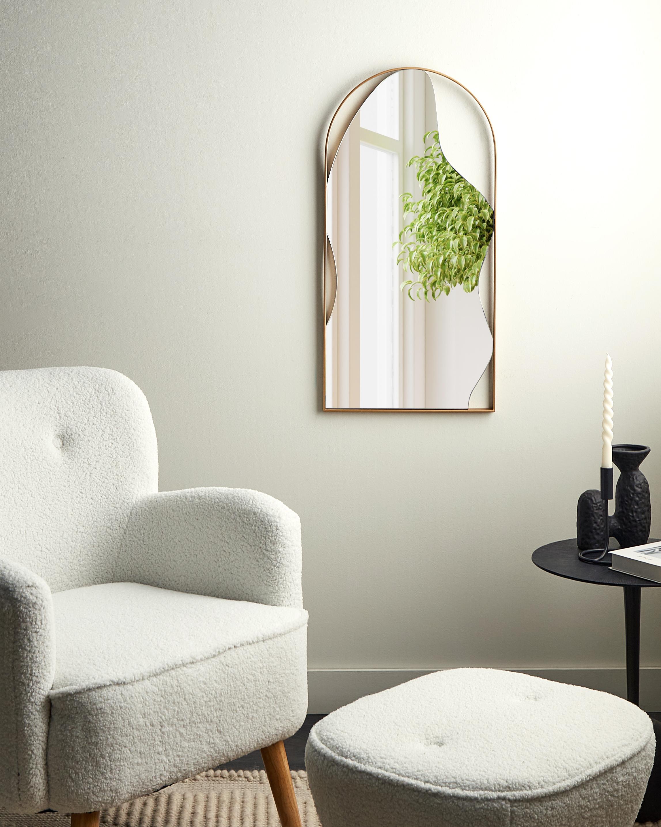 Wall Mirror COLOMBIER 41 cm 81 cm Metal Gold