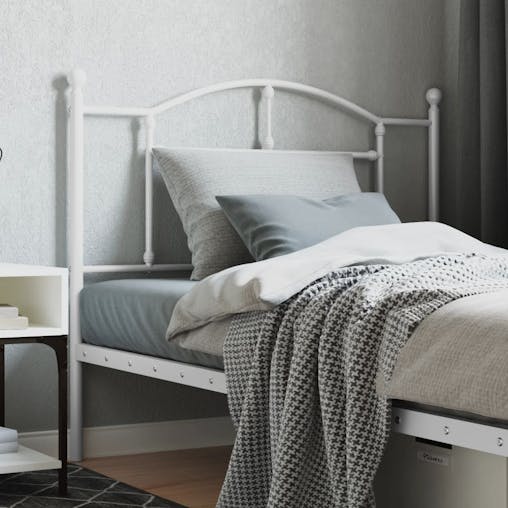 NNEVL Metal Headboard White 107 cm