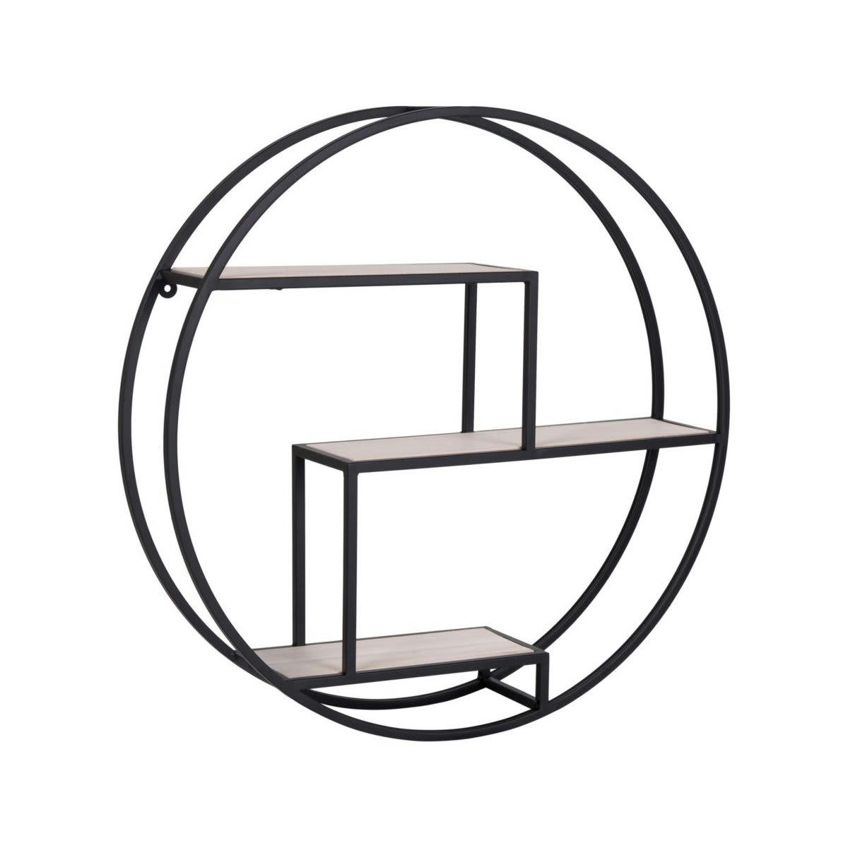 MAXIN - Étagère murale ronde 62cm en métal