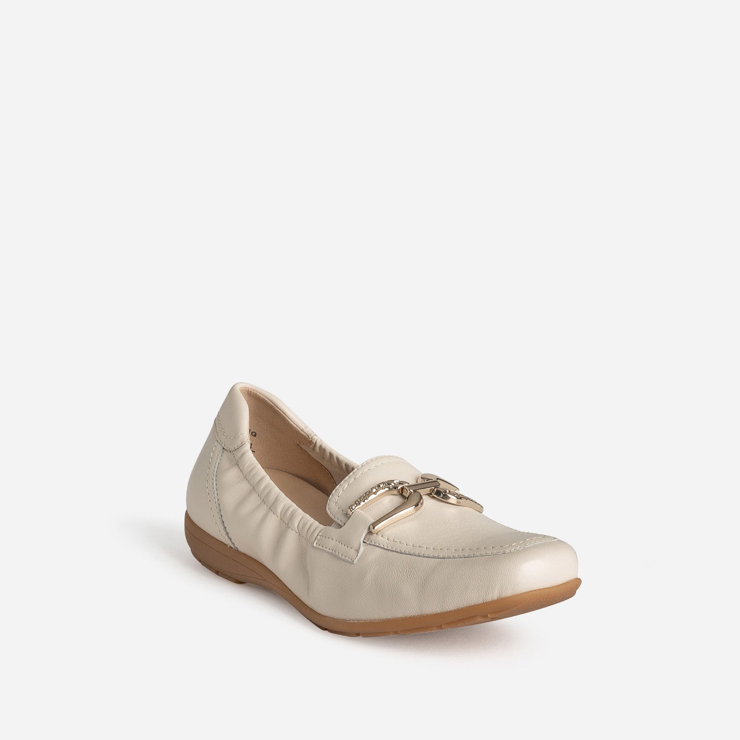 Mocassin CAPRICE beige clair cuir