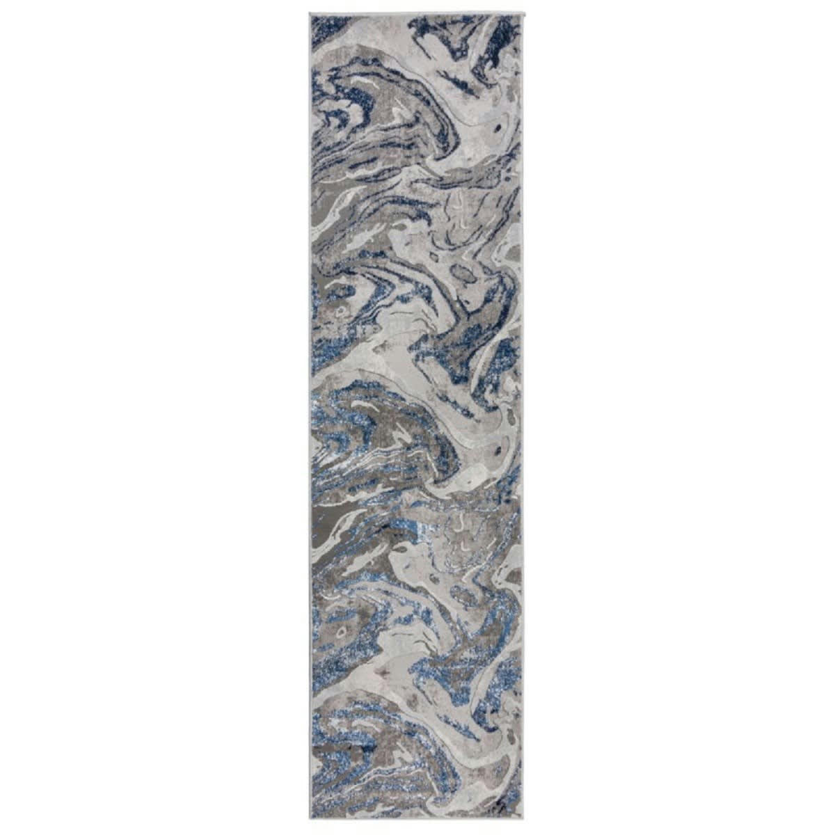 SIRE - Tapis de couloir en polypropylène bleu 60x230 cm