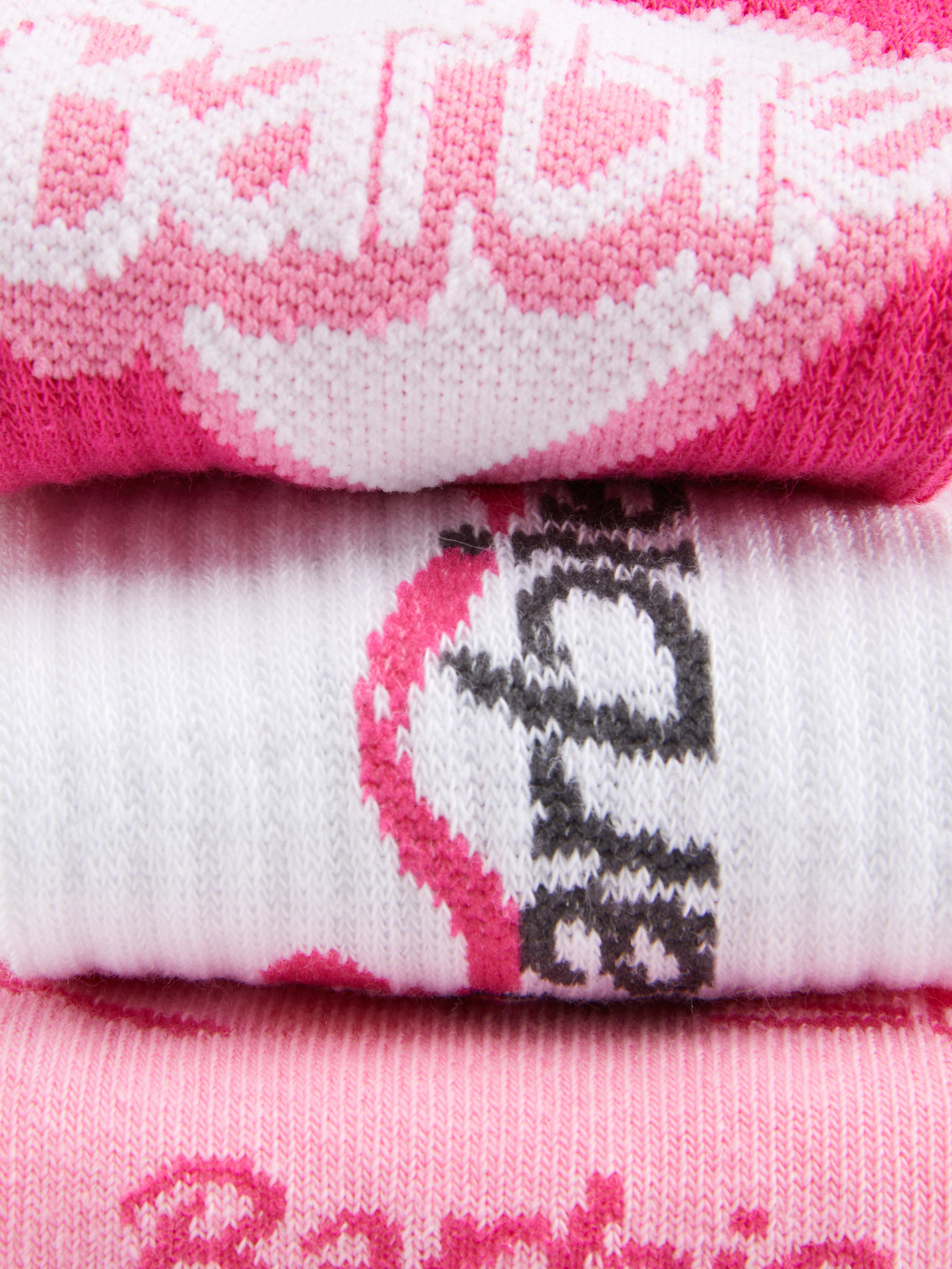 3pk Barbie Lettuce Trim Ankle Socks