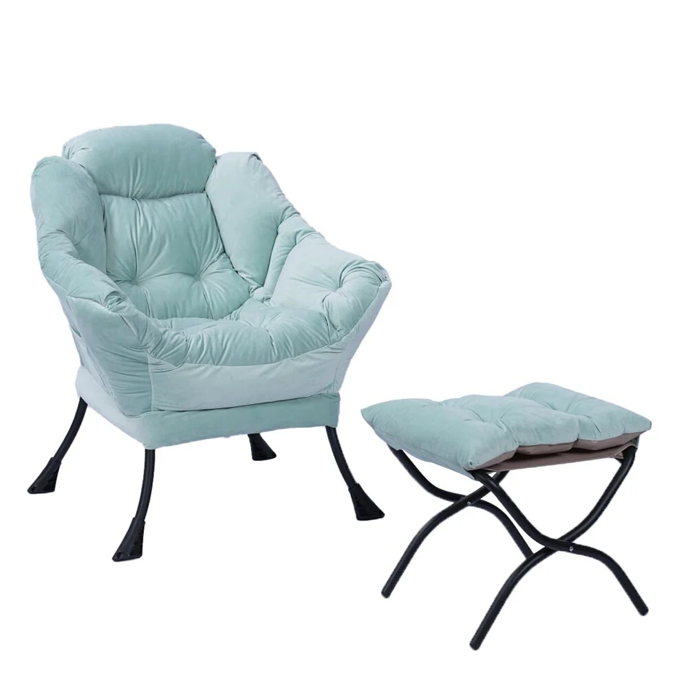 Modern Steel Frame Leisure Sofa Chair with Armrests and A Side Pocket