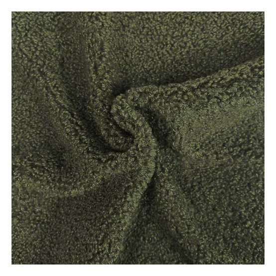 Olive Teddy Fabric by the Metre