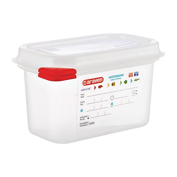 Boîte Alimentaire 1 L GN 1/9 - Lot de 4 - Araven
