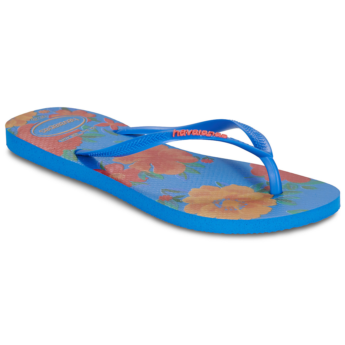 Havaianas - SLIM SUMMER BLISS - Blue / Orange / Yellow