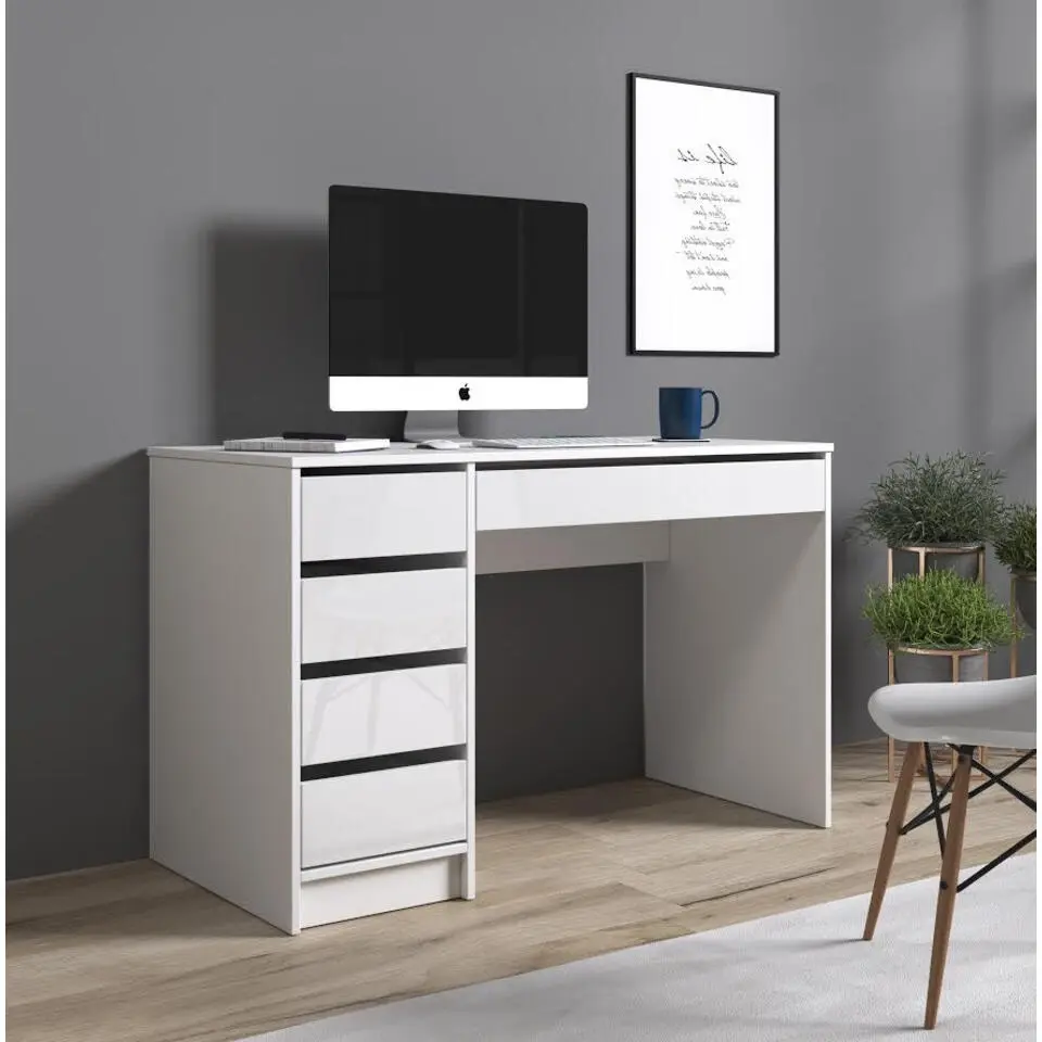 Meubella - Bureau Avio - Wit - 120 cm