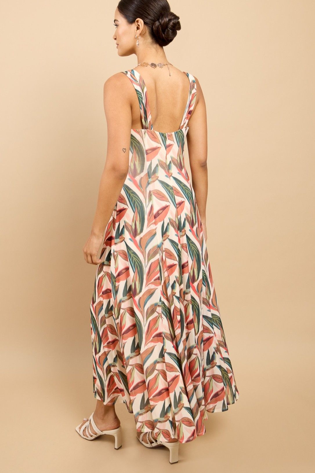 Little Mistress Leaf Print Maxi Dress by Vicky Pattison